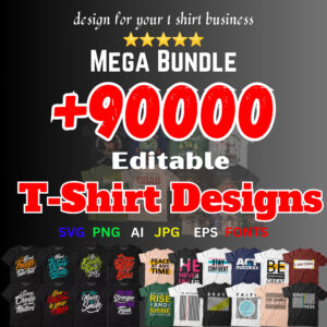 editable t-shirt designs mega bundle