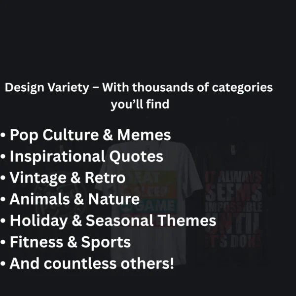250K+ T-Shirt Design Bundle PLR | T-shirt designs, Printable designs, Printify Designs, Apparel bundle, Editable designs, MRR, Resell Rights - Image 2