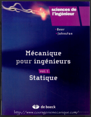 livre Mécanique pour ingénieurs Vol 1 PDF