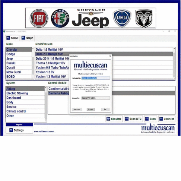 Car Repair NEW Multiecuscan 5.1 Program Software diagnostic tool