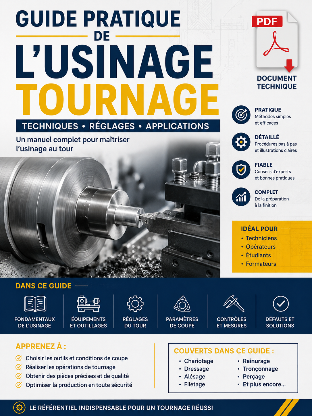 Guide Pratique de l'Usinage – Tournage PDF | Techniques d'Usinage et Fabrication Mécanique - Image 2